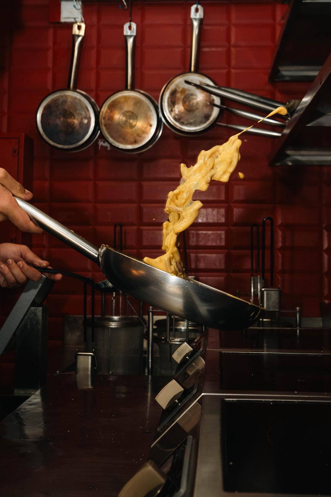 Donatella cooking pasta